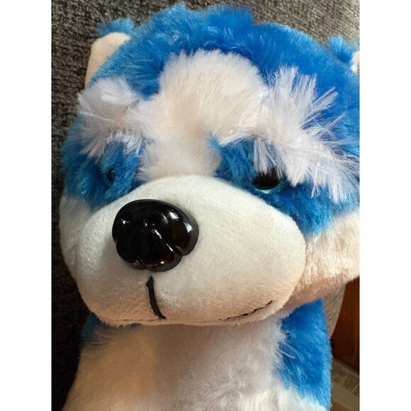 Gray Rhino & Blue Husky Plush Toy Set 6" BJToy Company - Picture 6 of 7